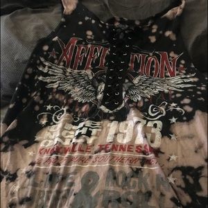Affliction lace up tank top